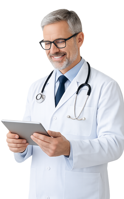 Healthcare biller reviewing medical billing dashboard